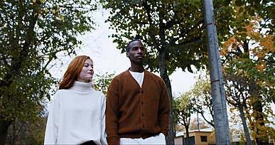 couple walking on the street