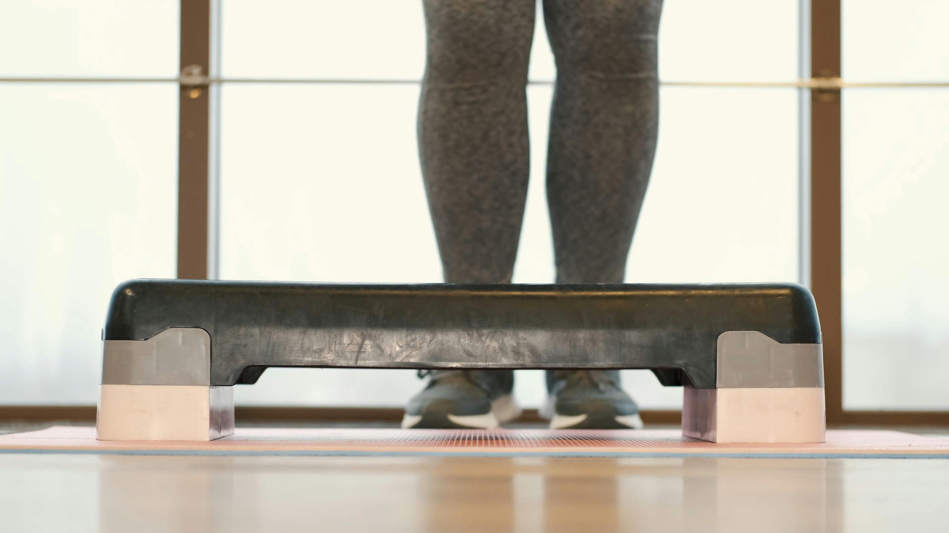 Woman Doing Step Up and Down Exercise Free Stock Video Footage, Royalty ...