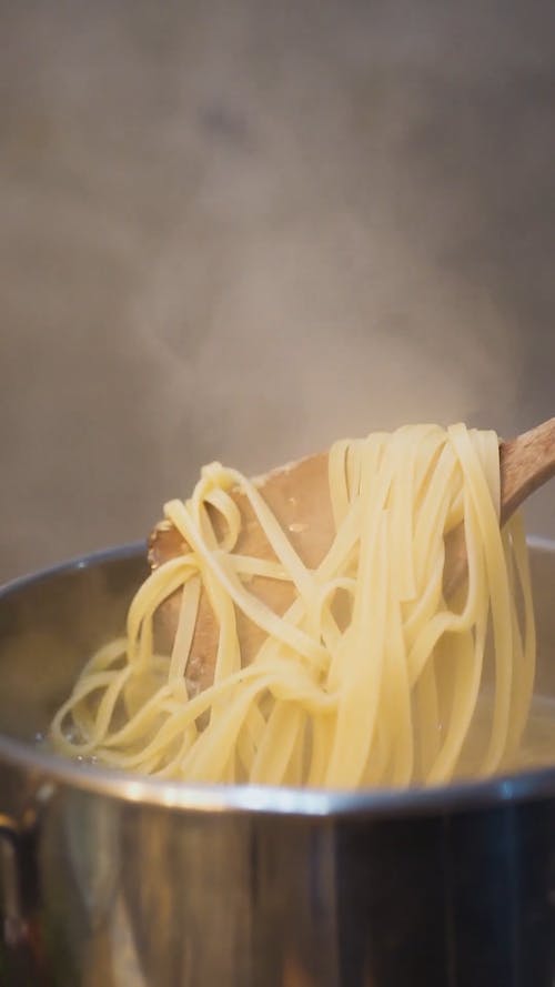 Fettuccine Being Cooked