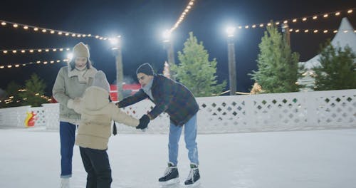A Family Skating Together