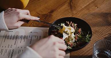 person eating food