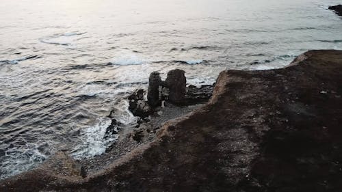 Aerial View of Cliff Coast