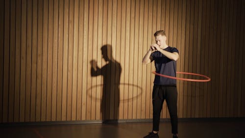 Man Doing Hula Hoop Twirl