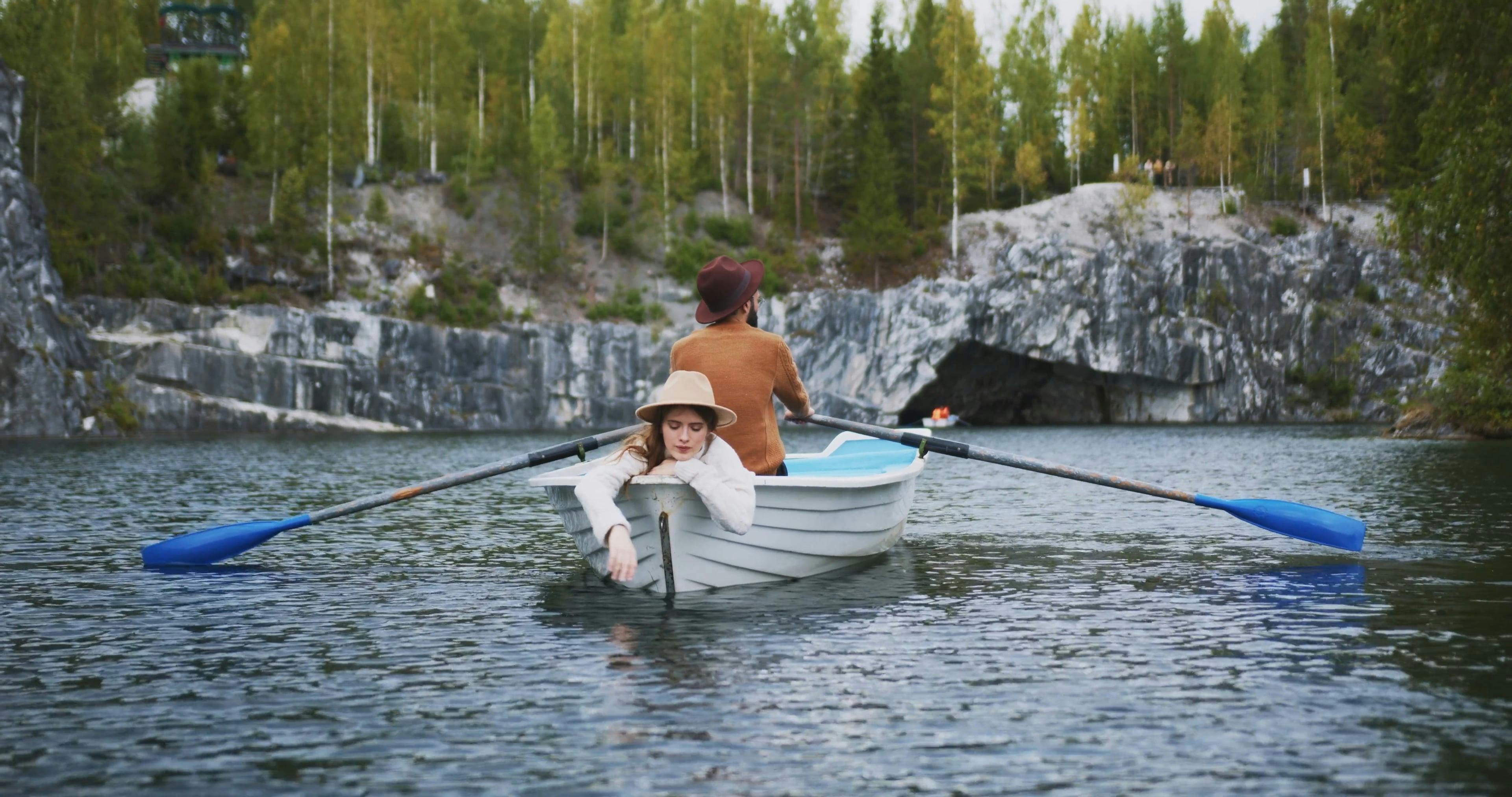 Couple Riding a Boat · Free Stock Video