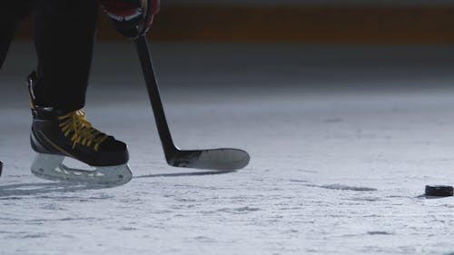 Two Players During an Ice Hockey Match