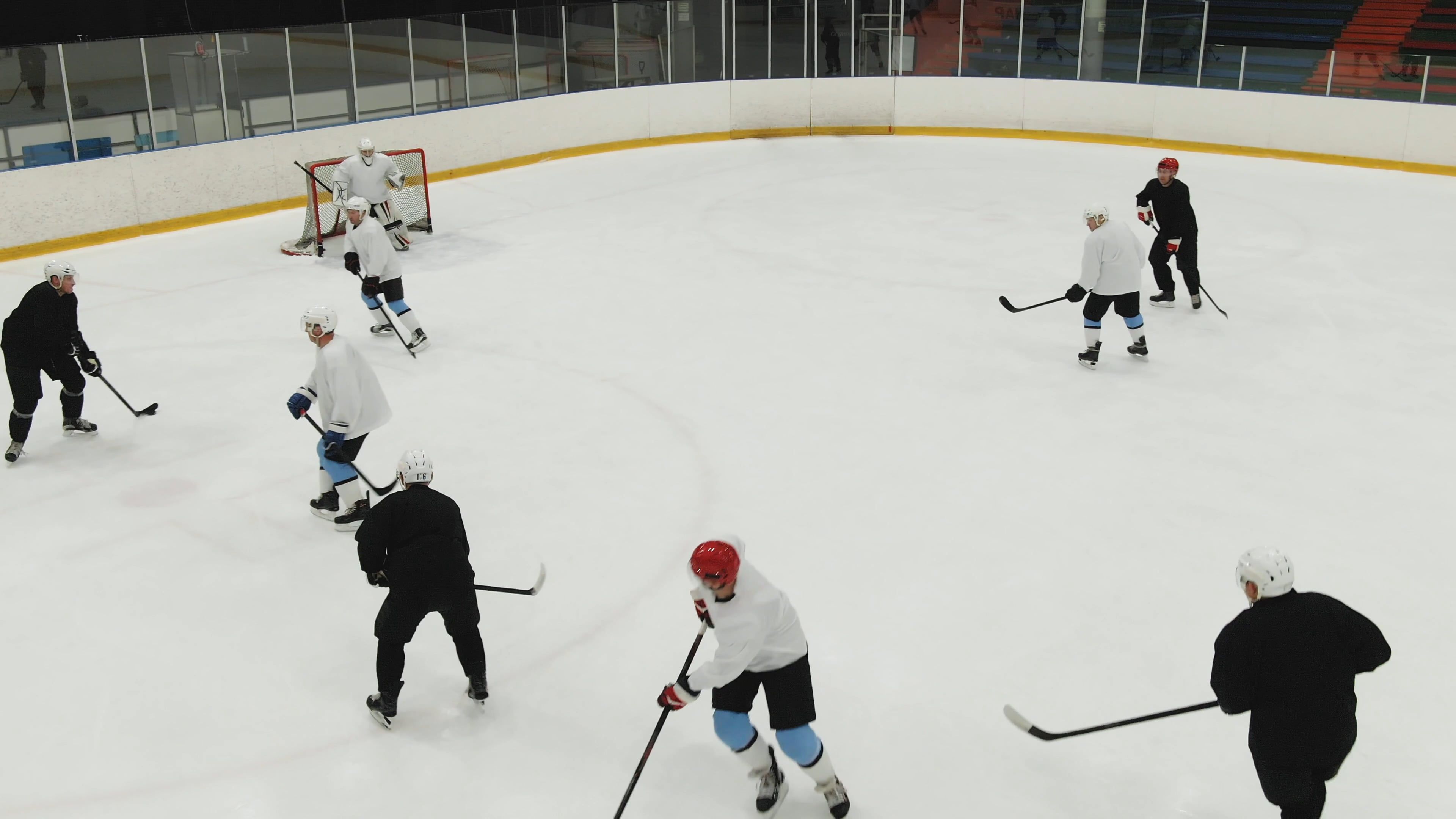 A Group of Person Playing Ice Hockey · Free Stock Video