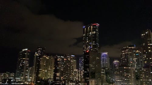 miami skyline at night hd