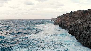 aerial footage of the ocean