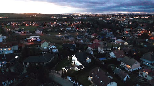Aerial Footage of a Town 