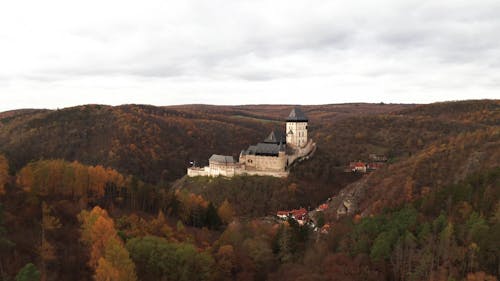 Aerial Shot of a Castle