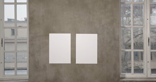 Blank White Spaces on a Concrete Wall