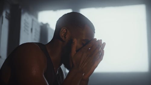 Man Exhausted After Workout