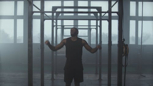 Man Doing Pull-Ups