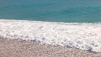 waves crashing on a shore