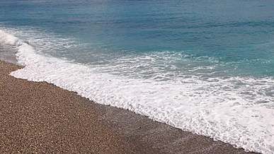 waves crashing on a shore