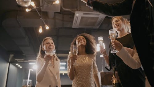 A Group of People Making a Toast 