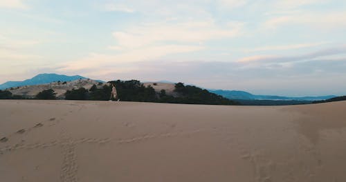 Person Walking in the Desert