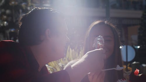 Couple Eating an Ice Cream