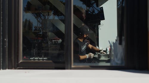 Man Making an Ice Cream 