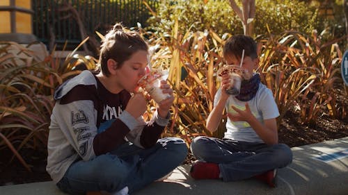 Boys Eating Ice Cream 