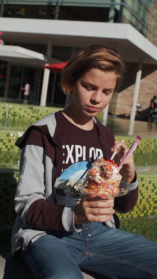 Kid Enjoying Pastry