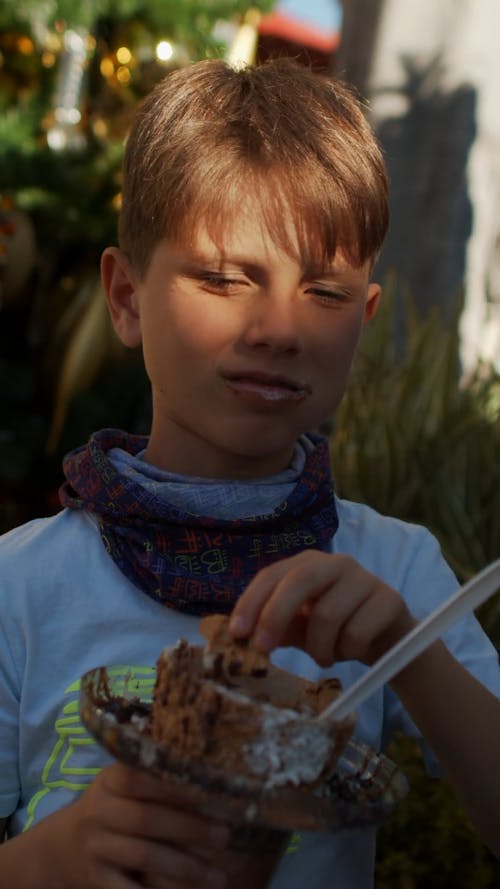 Man Eating Ice Cream