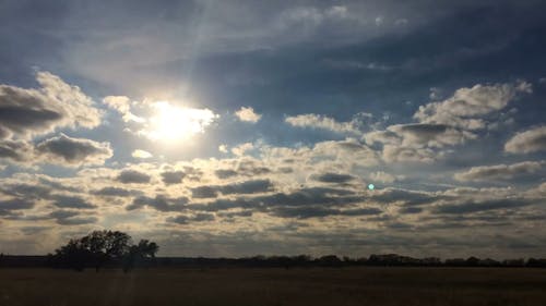 Sunset View at Farmlands in Time Lapse