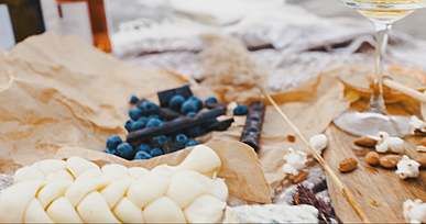 a variety of food on the table