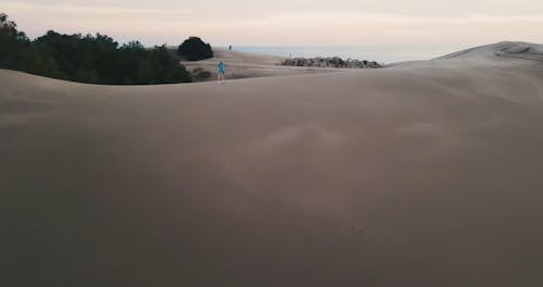 People Walking in the Desert