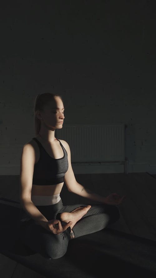 Woman In Lotus Position 