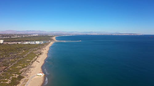 An Aerial Footage of a Beach