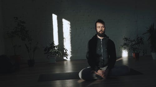 A Man Meditating