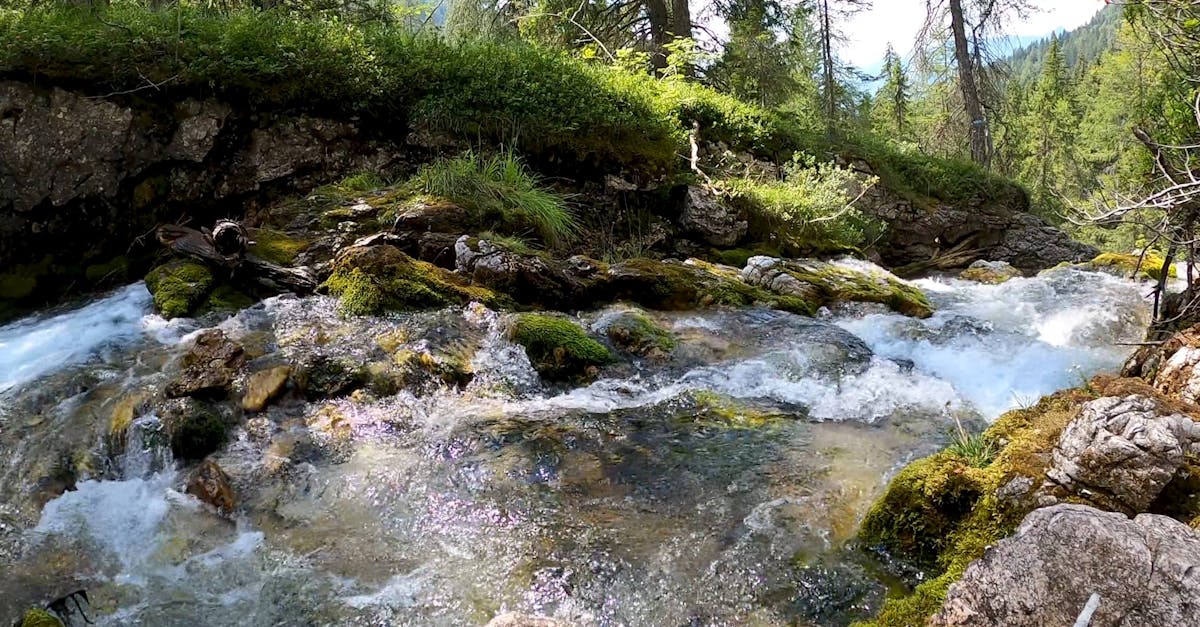 A Clean Stream of Water Flowing Down the River Free Stock Video Footage ...