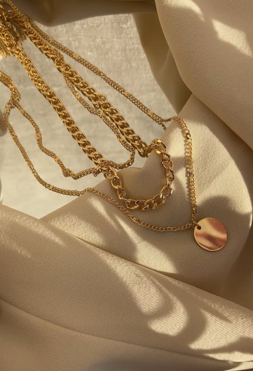 Close up of a Expensive Gold Necklace
