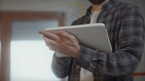 Man using Digital Tablet