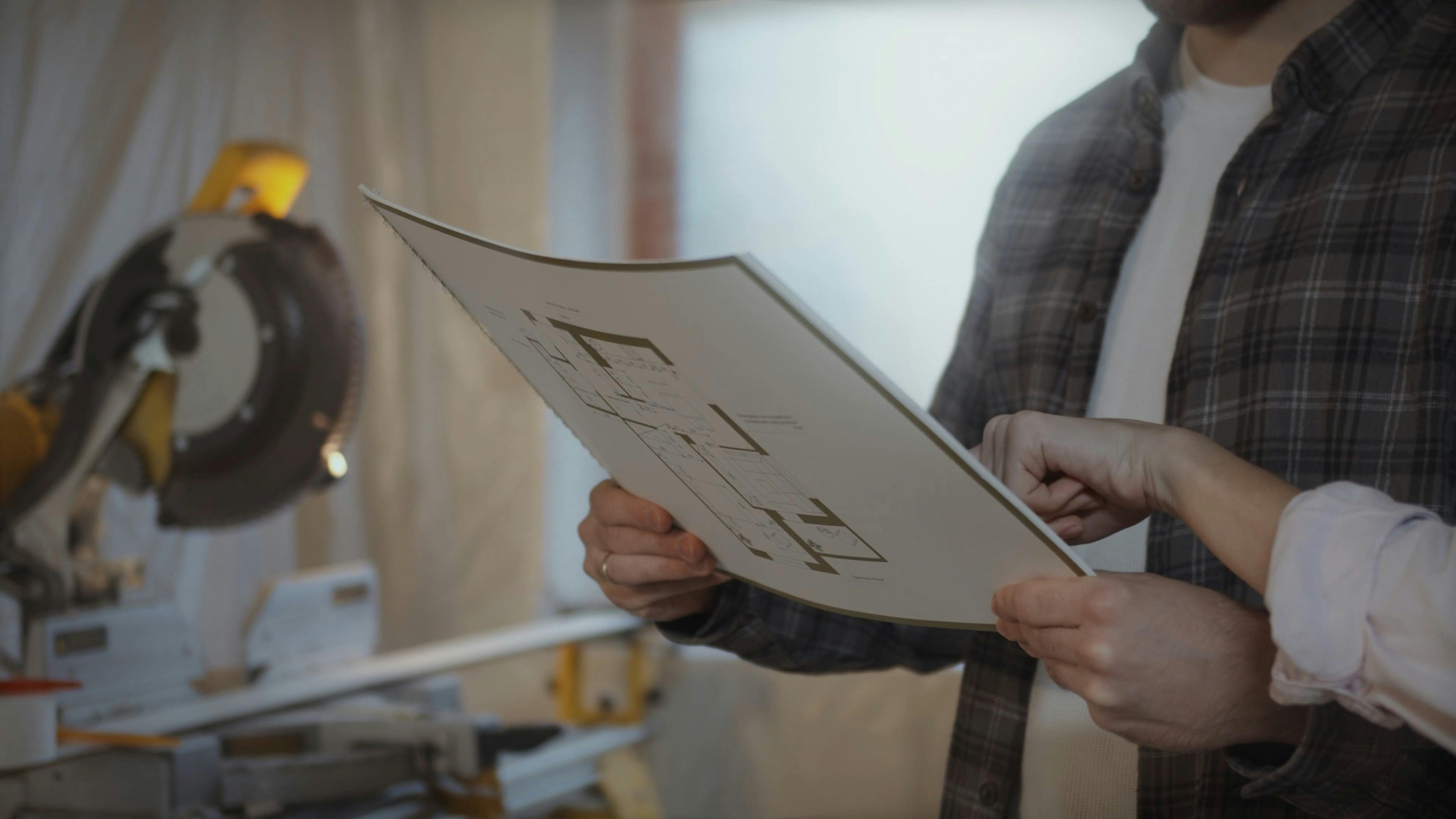 People Looking the Plan · Free Stock Video