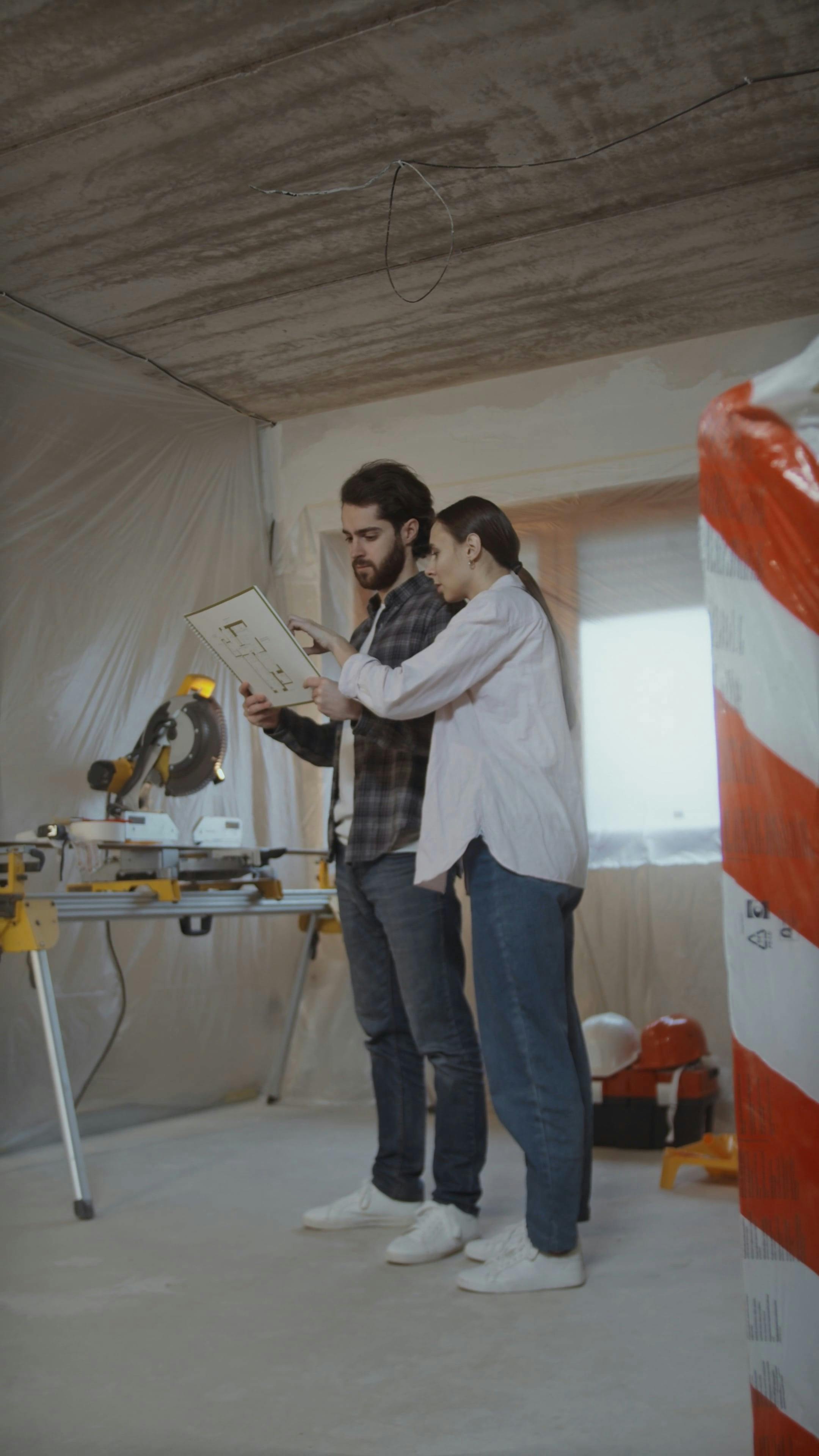 People Looking the Plan · Free Stock Video