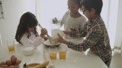 Children Preparing Food