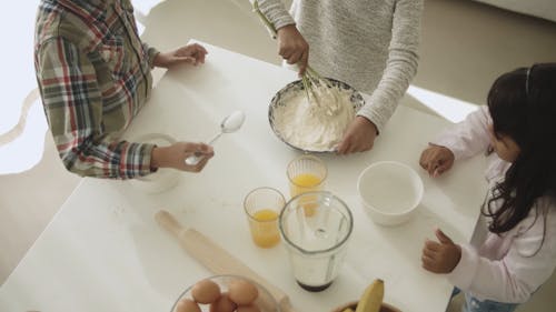 Children Making a Dough