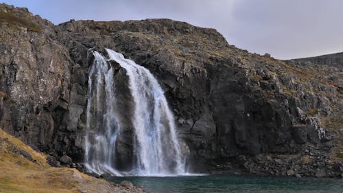 Waterfall on Rocky Ledge