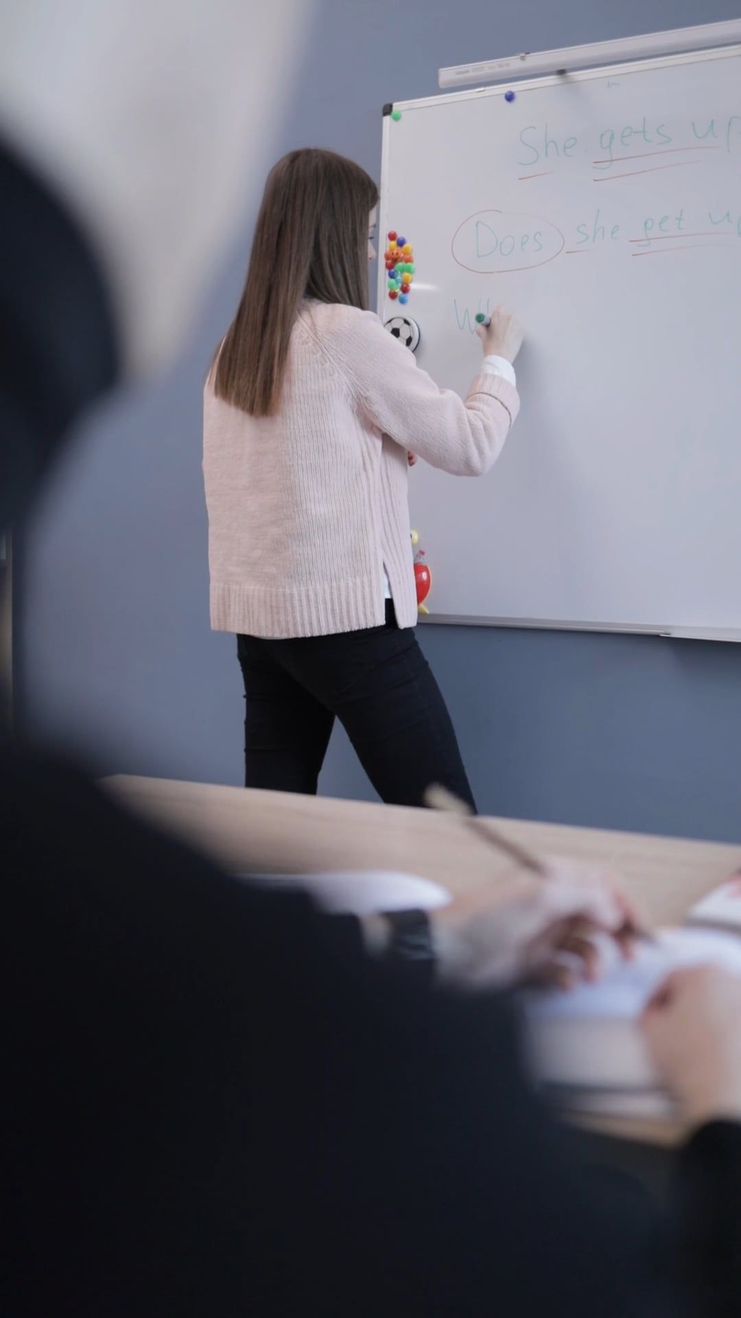 A Female Teacher Speaking In Class Free Stock Video