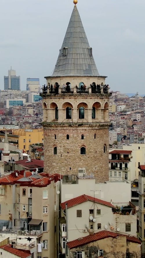 Drone Shot of Galata Tower