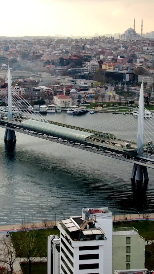 Shot of a Suspension Bridge