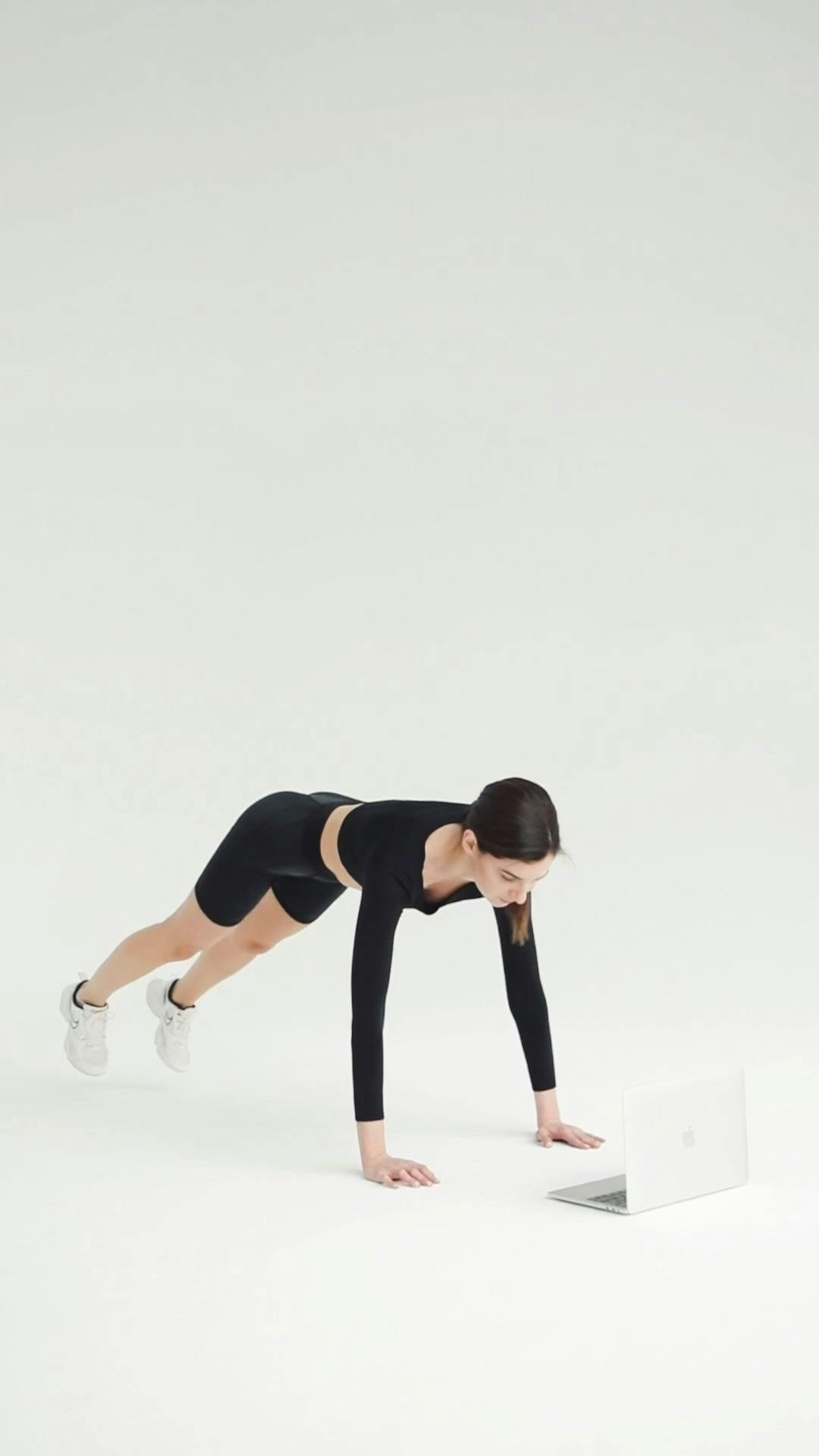 Woman Exercising with An Online Class \u00b7 Free Stock Video