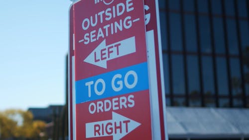 Close-Up Video of a Fast Food Signage