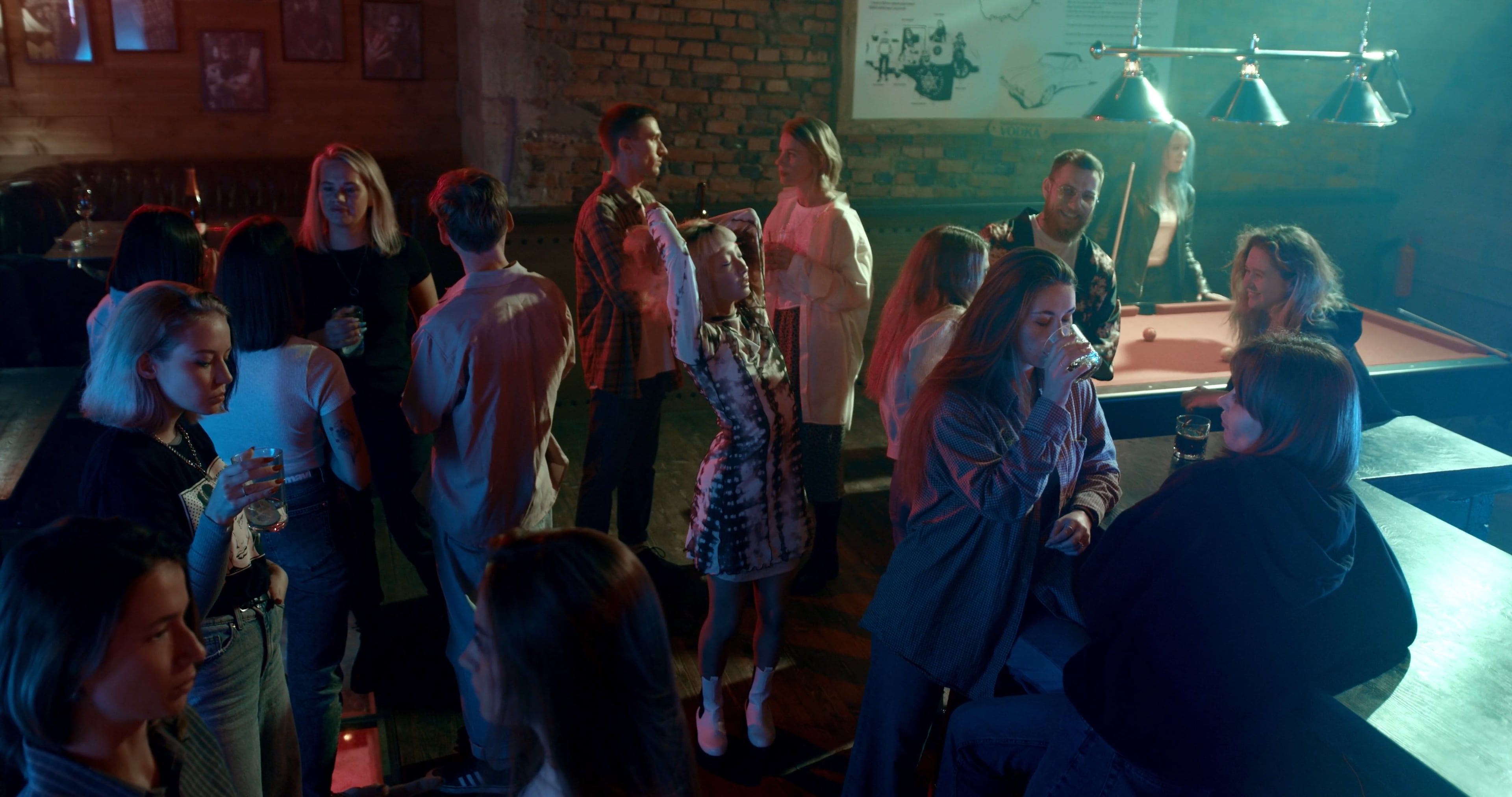 People Talking and Drinking Alcohol in the Bar Free Stock Video Footage ...