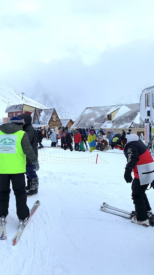 People Enjoying the Snow