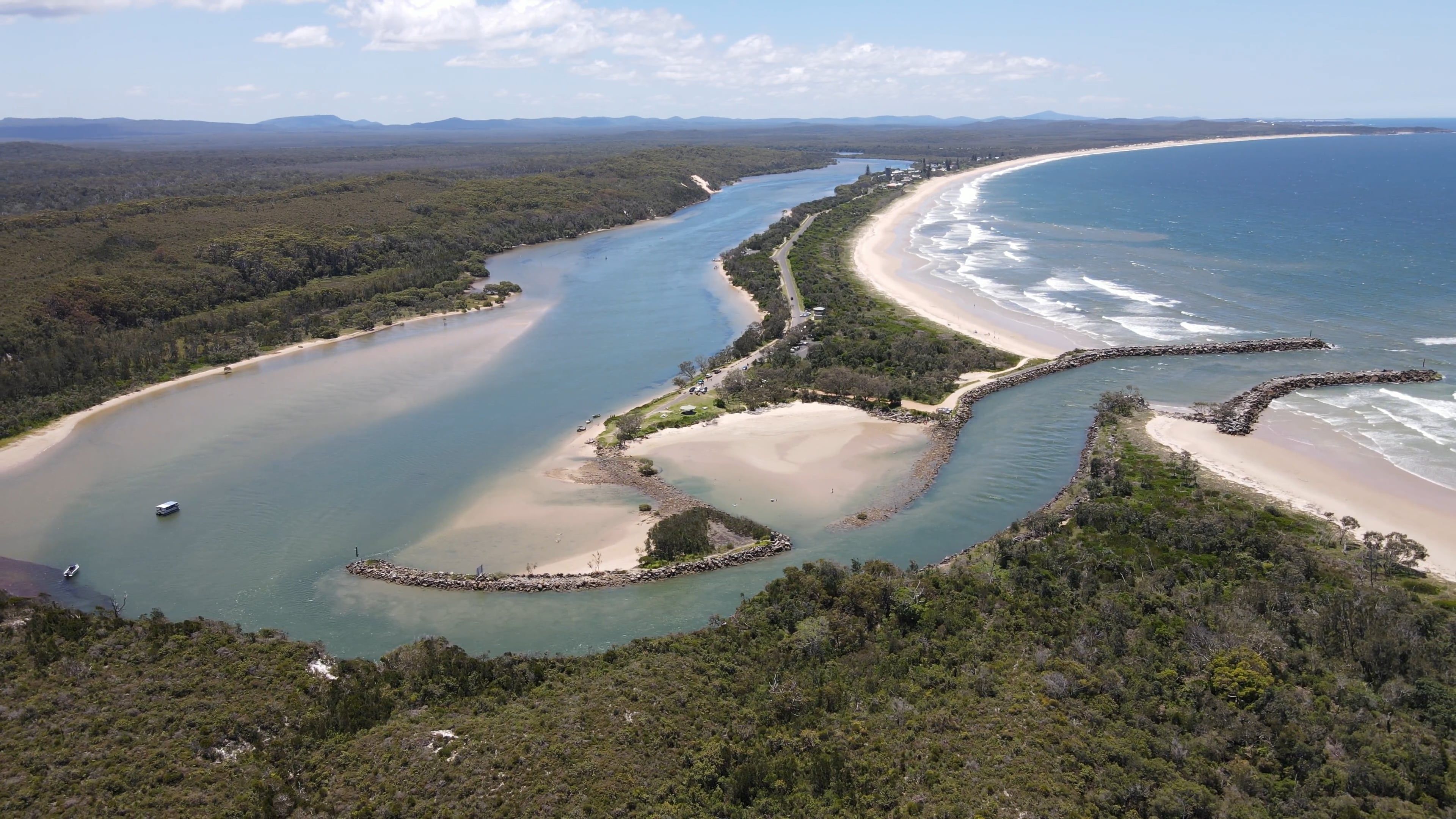 Drone Shot of the Wooli Wooli River Free Stock Video Footage, Royalty ...