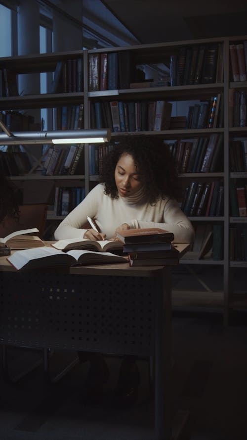 Women Reading and Studying at the Library