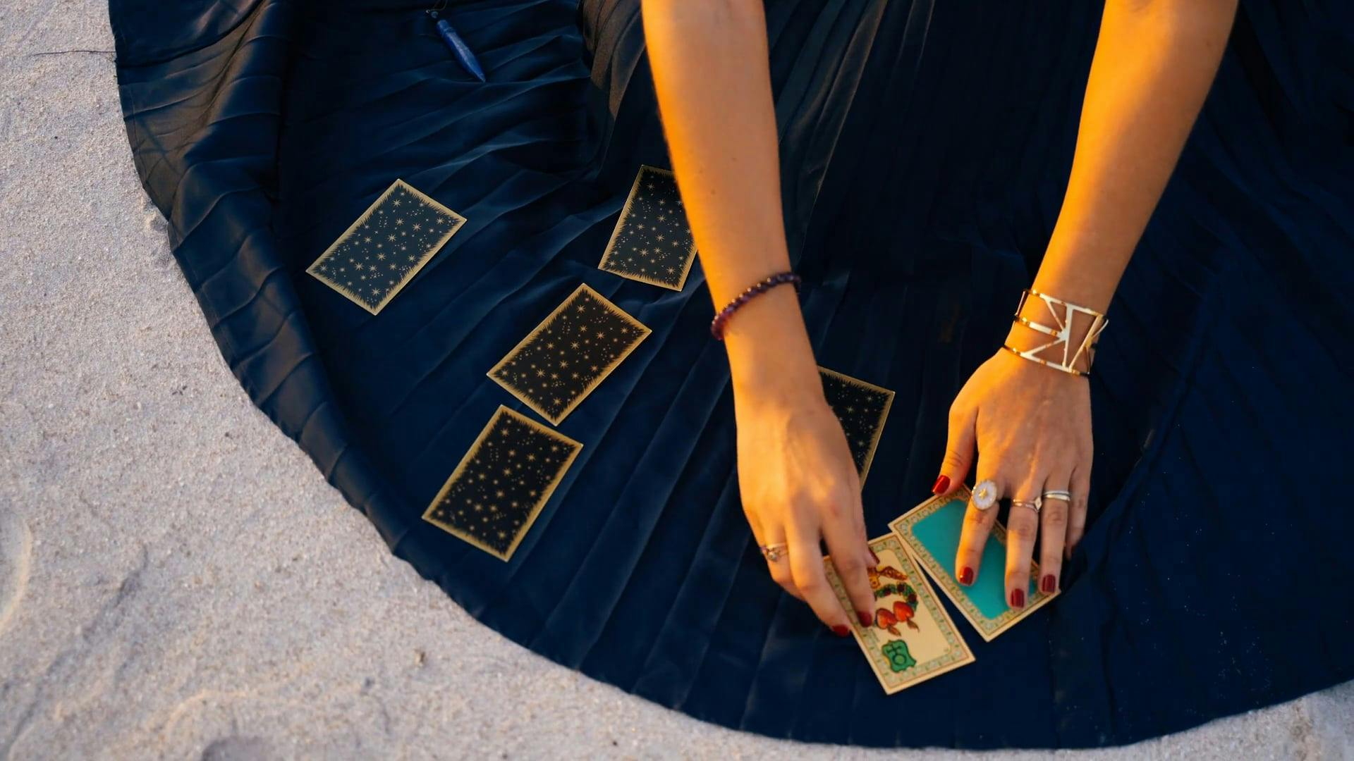 Fortune Teller Reading Tarot Cards · Free Stock Video